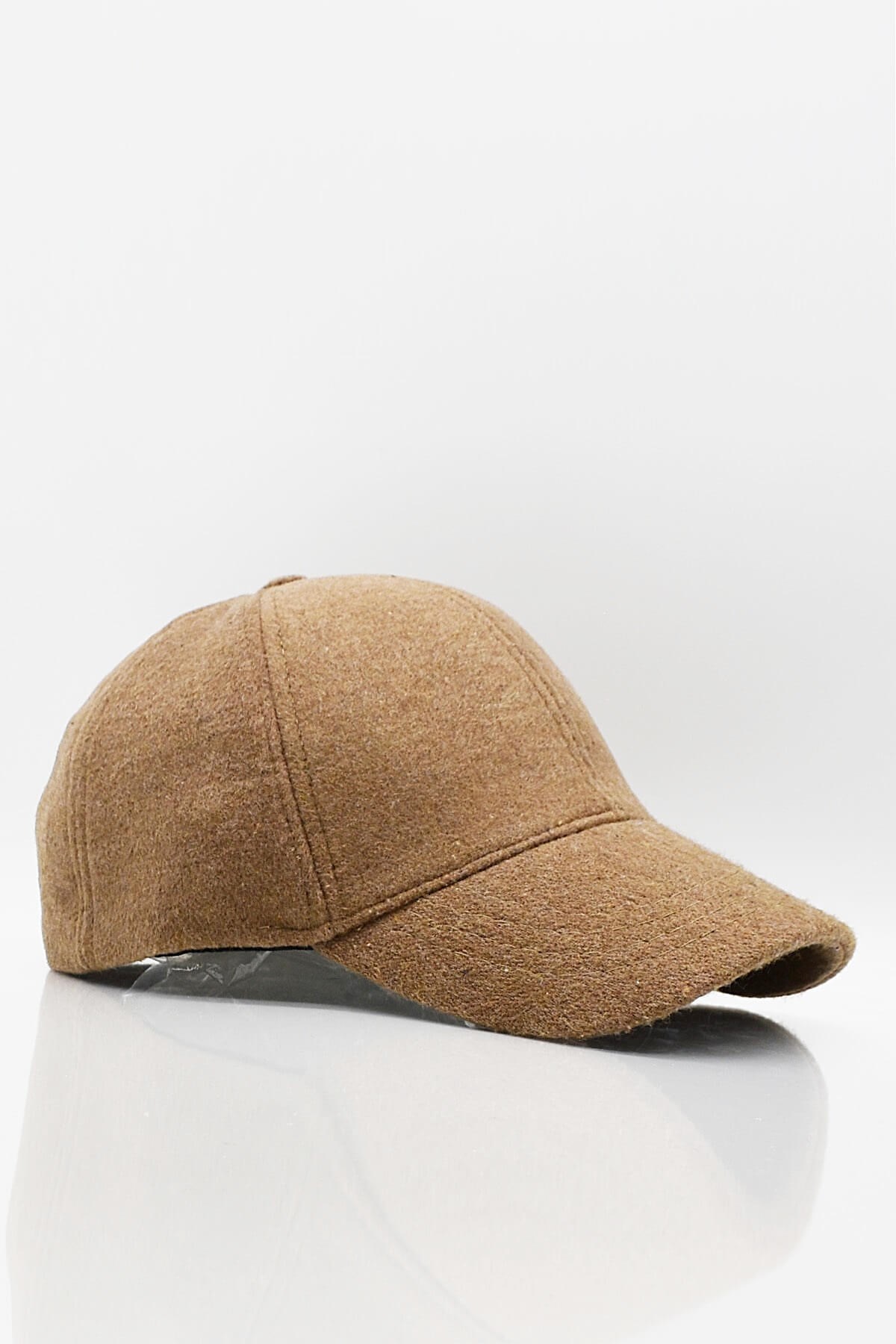 Külah Erkek Beyzbol Şapkası Yün Kışlık Kep-Camel KLH6875
