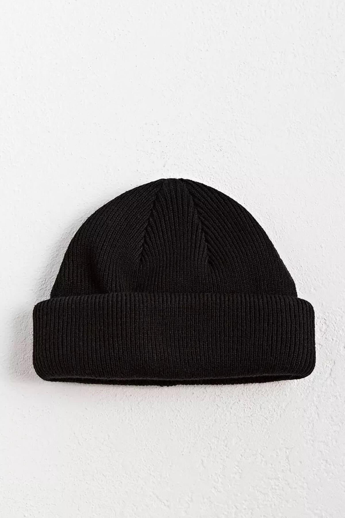 Kadın Yeni Stil Retro Hip-hop Docker Bere Siyah