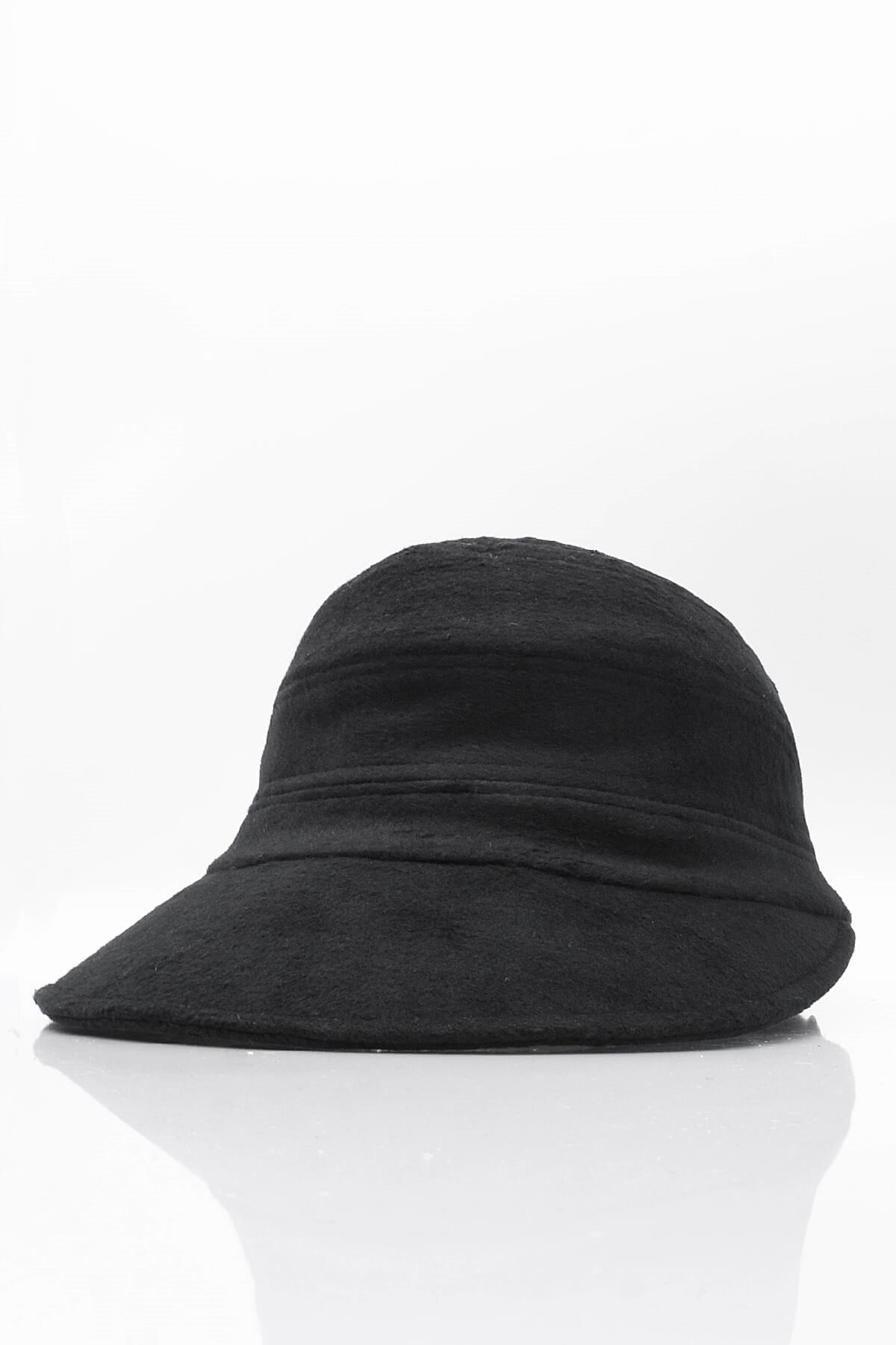 Külah Siyah Kaşe Tesettür Şapka KLH7094