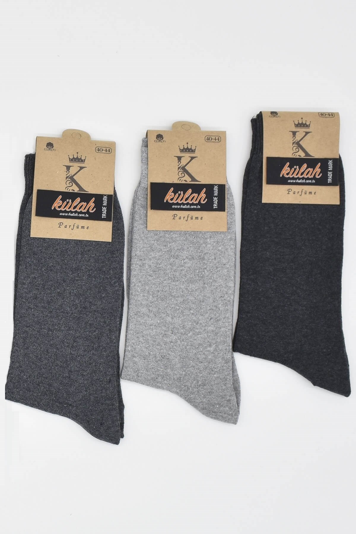 Erkek Pamuklu 3 Çift Çorap Kokulu 40-44