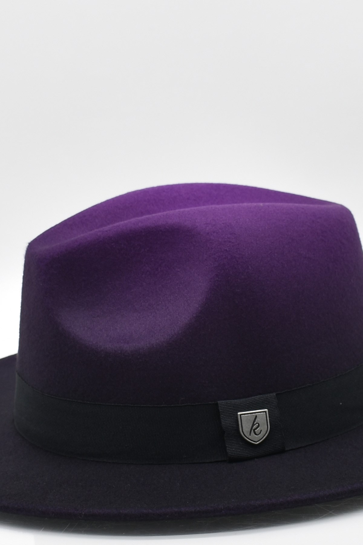 Külah Erkek Multicolor Fötr Şapka Mor Panama Hat KLH7164