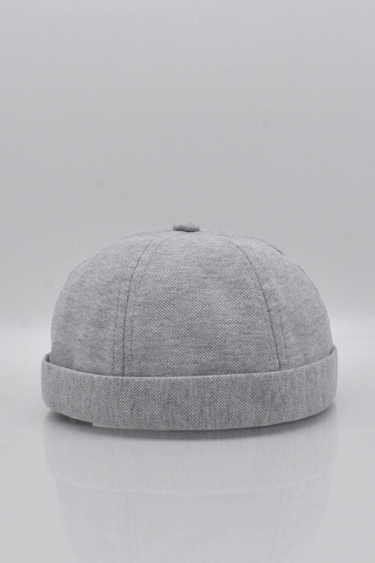 Kadın Hipster Katlamalı Cap Gri Docker ŞapkaKLH7202