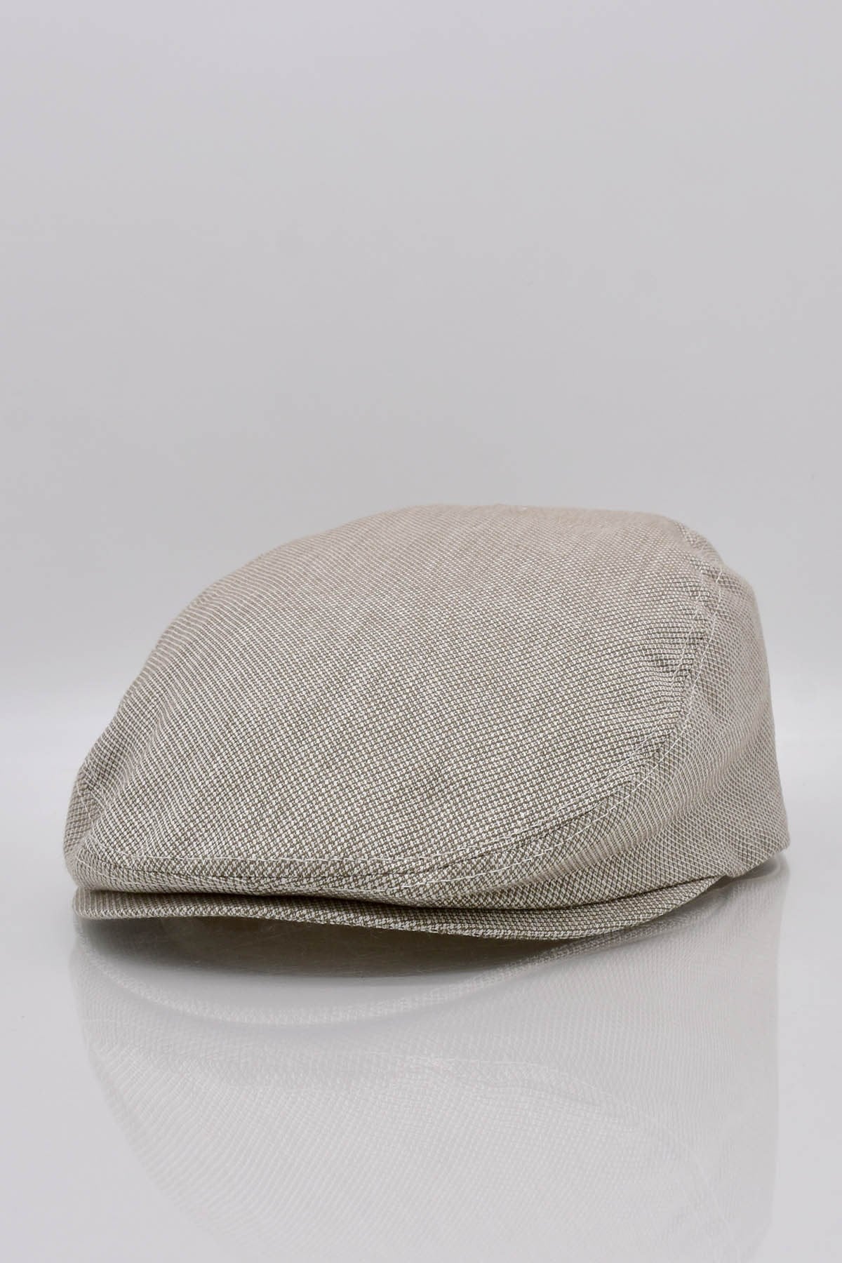 Erkek Bej Kasket Cotton Irish Flat Cap Şapka