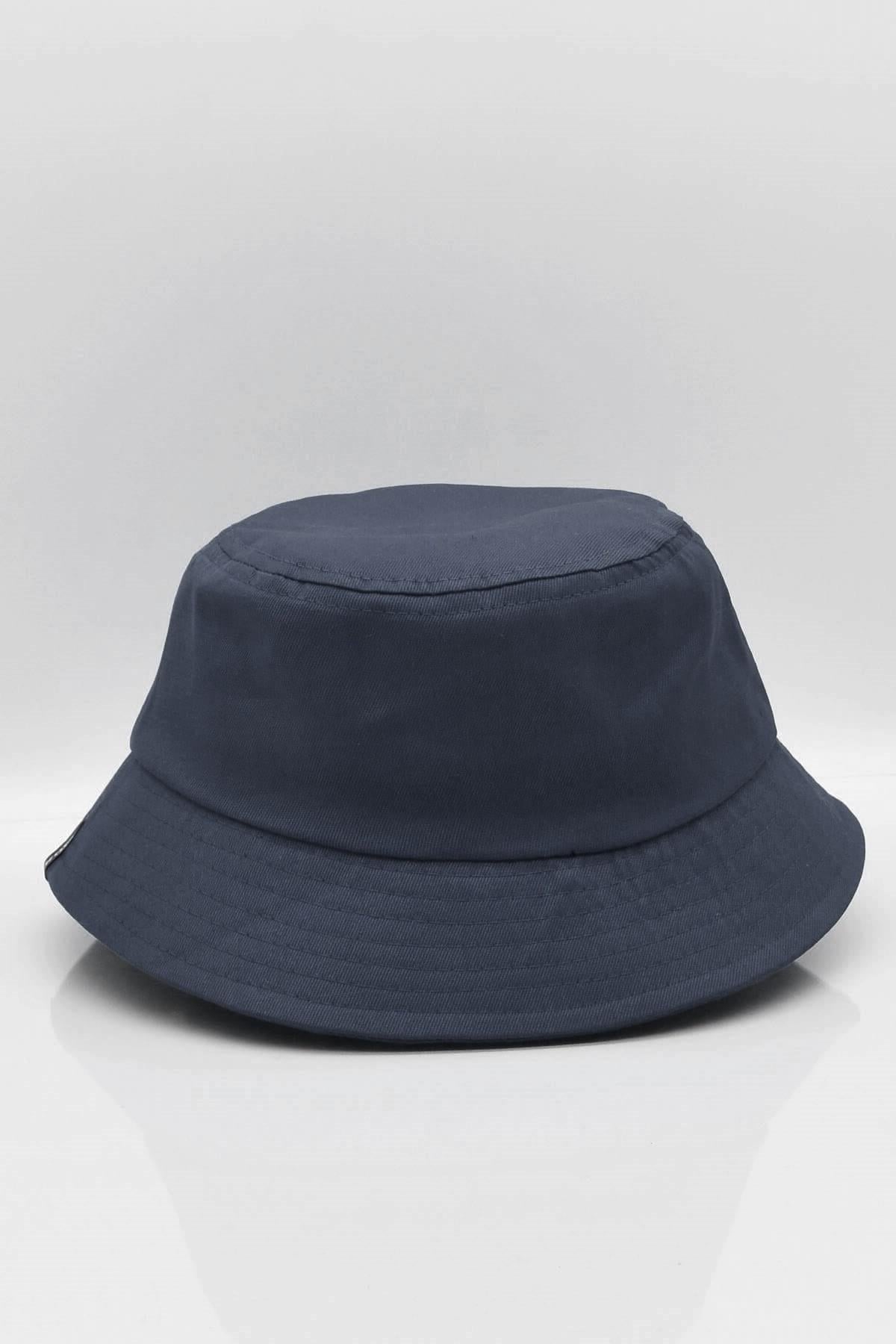 %100 Pamuk Lacivert Kova Balıkçı Şapka Bucket Hat