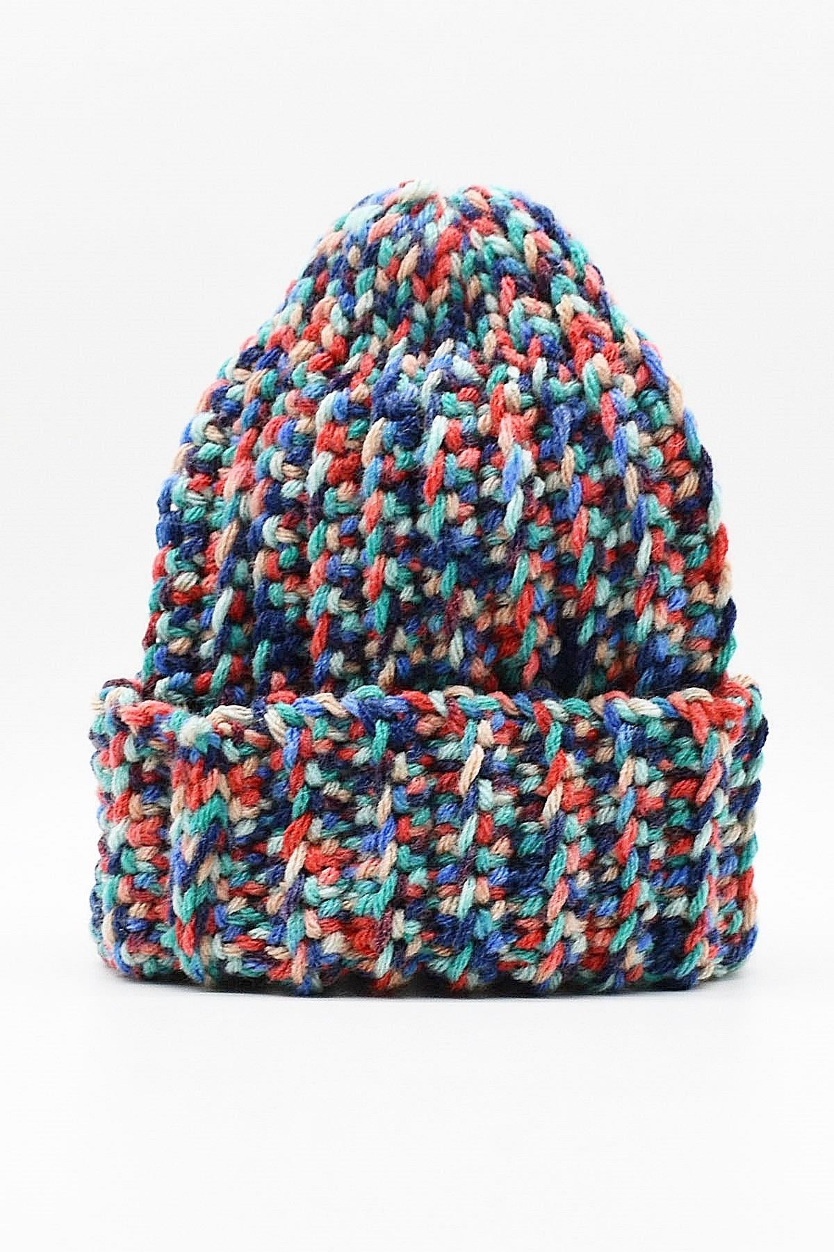 Külah Crochet Kalın Kışlık Yün Kadın Bere KLH7378