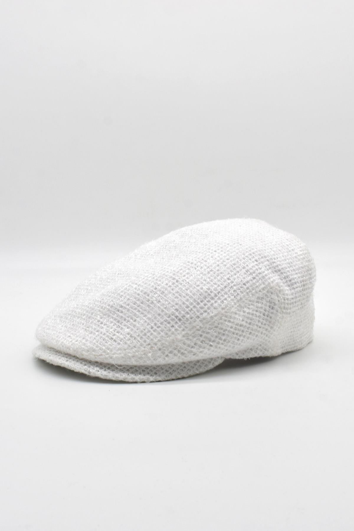 Men's White London Hat Fabric Sports Flat Cap