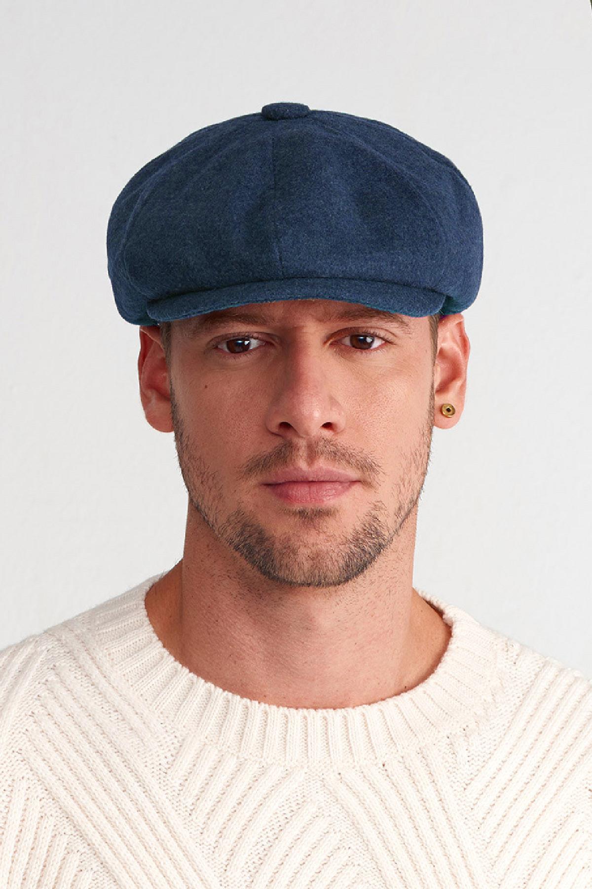 Külah Erkek Denizci Mavi Baretta Kasket Beckham Peaky Blinders Şapka KLH7280