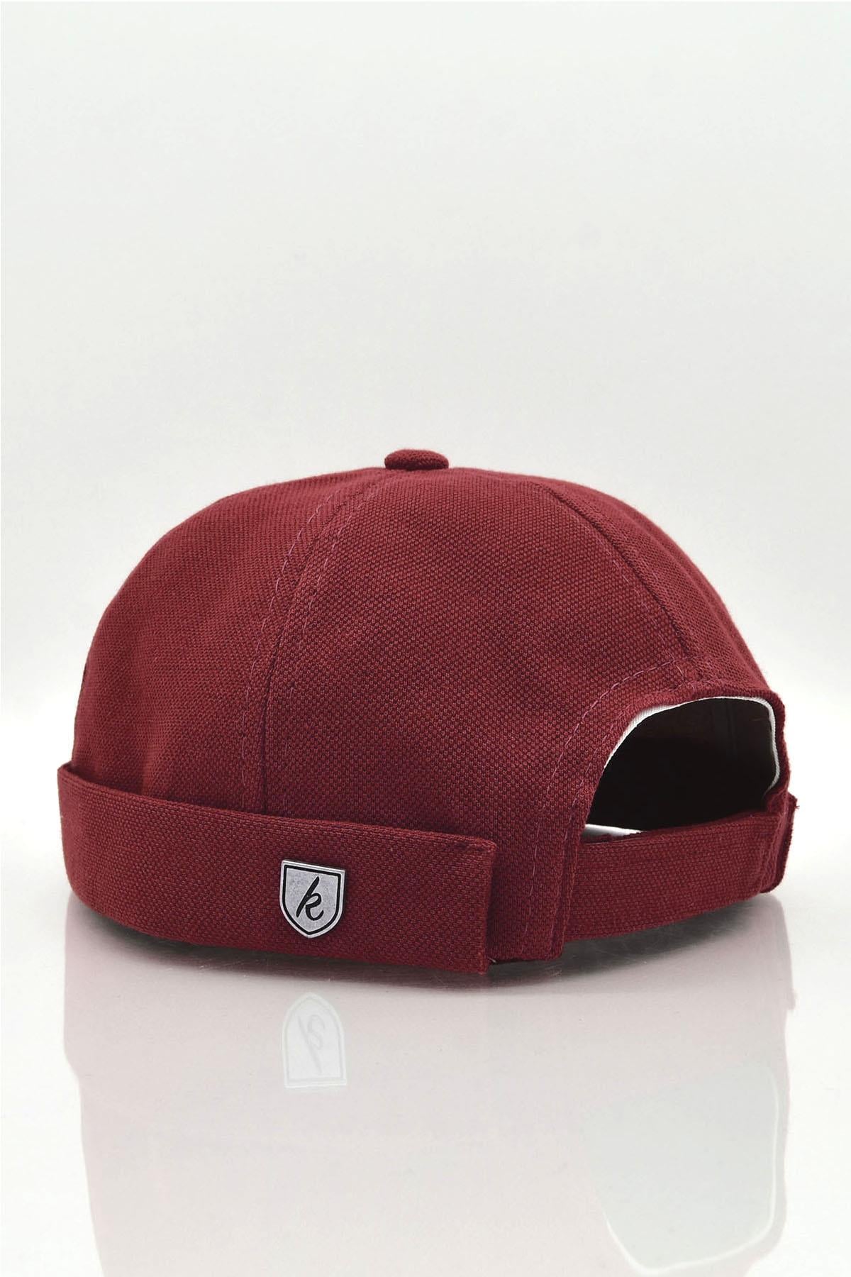 Külah Erkek Hipster Premium Cap Bordo Docker Şapka KLH7201