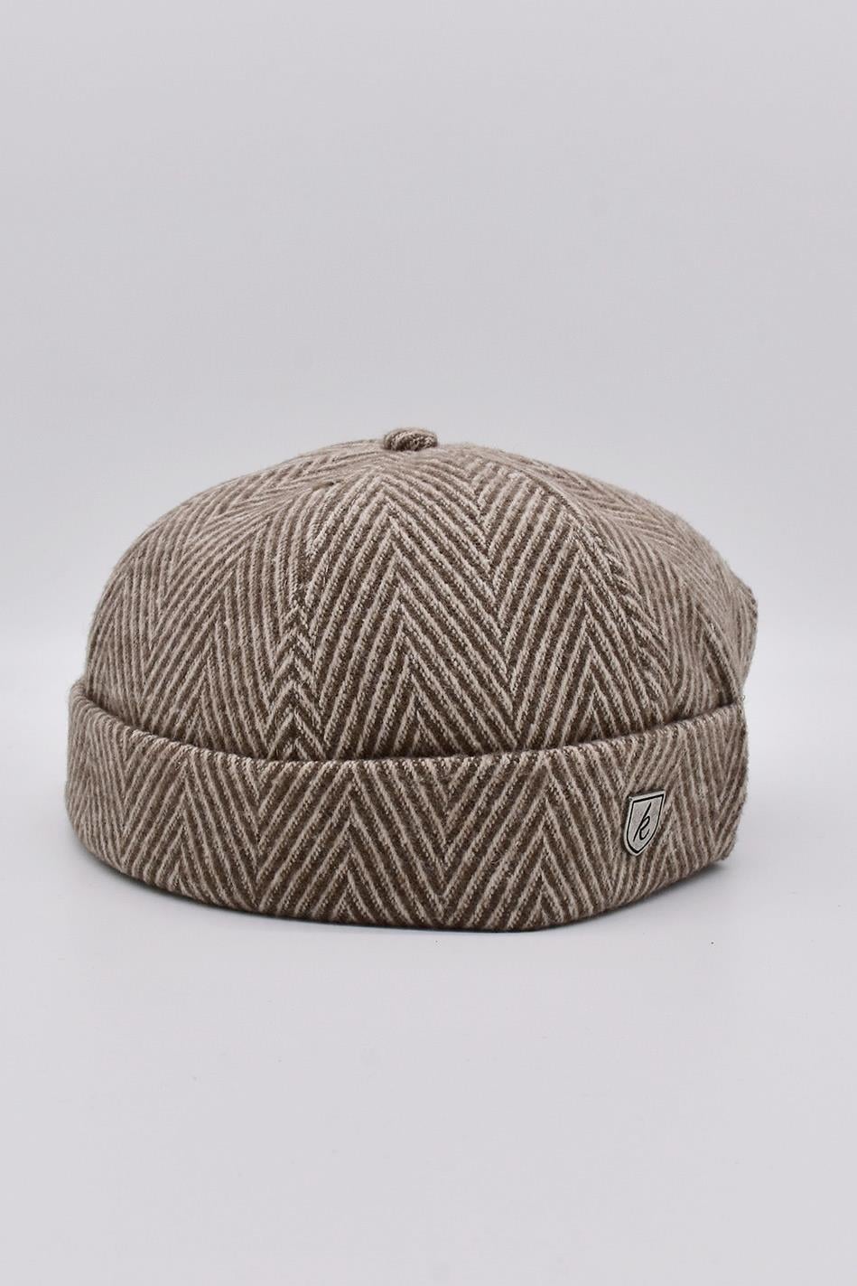 Külah Men's Short Winter Docker Hat Textured Folded Beanie KLH7318