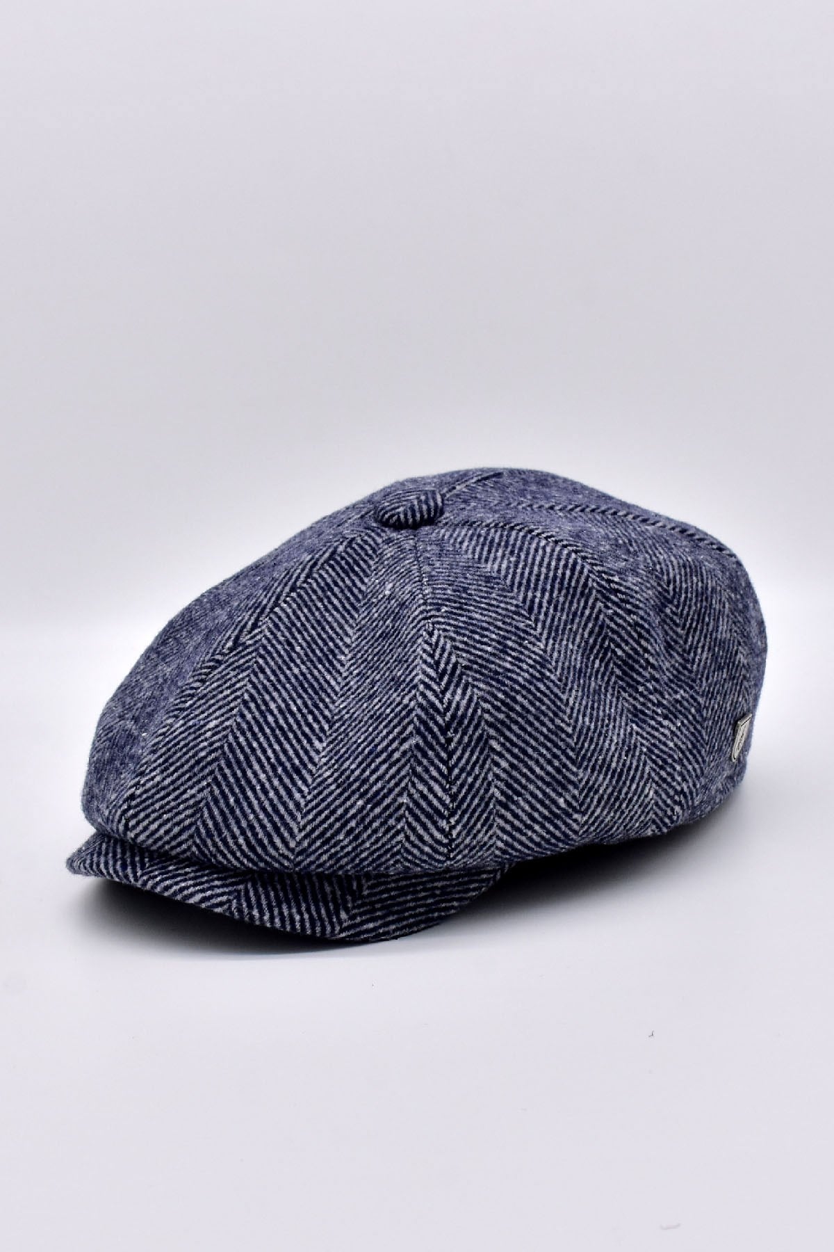 Külah Erkek Lacivert Balıksırtı Kasket 8 Parça Peaky Blinders Şapka KLH7282