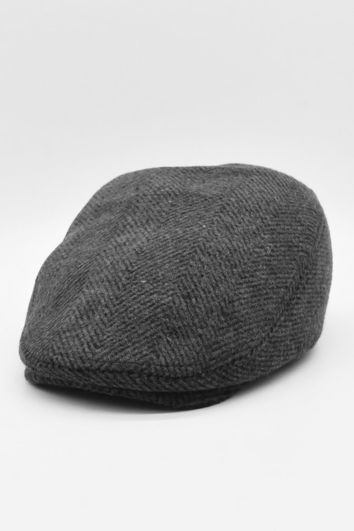 Men's Premium Winter Herringbone Flat Cap Hat