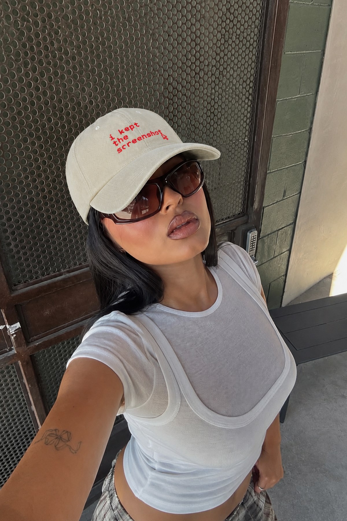 Külah I Kept the Screenshot Nakışlı Washed Dad Cap – Stone KLH7592