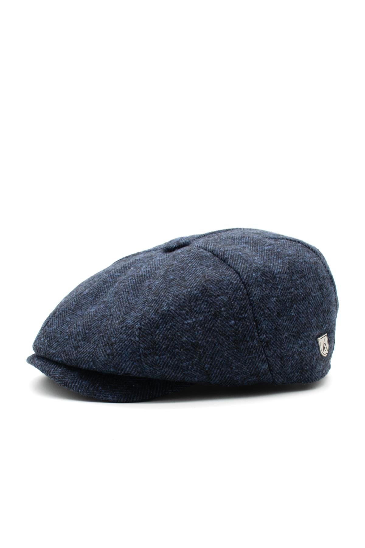 Külah İtalyan Kasket Şapka Balıksırtı Peaky Blinders Kasket-Lacivert KLH6772