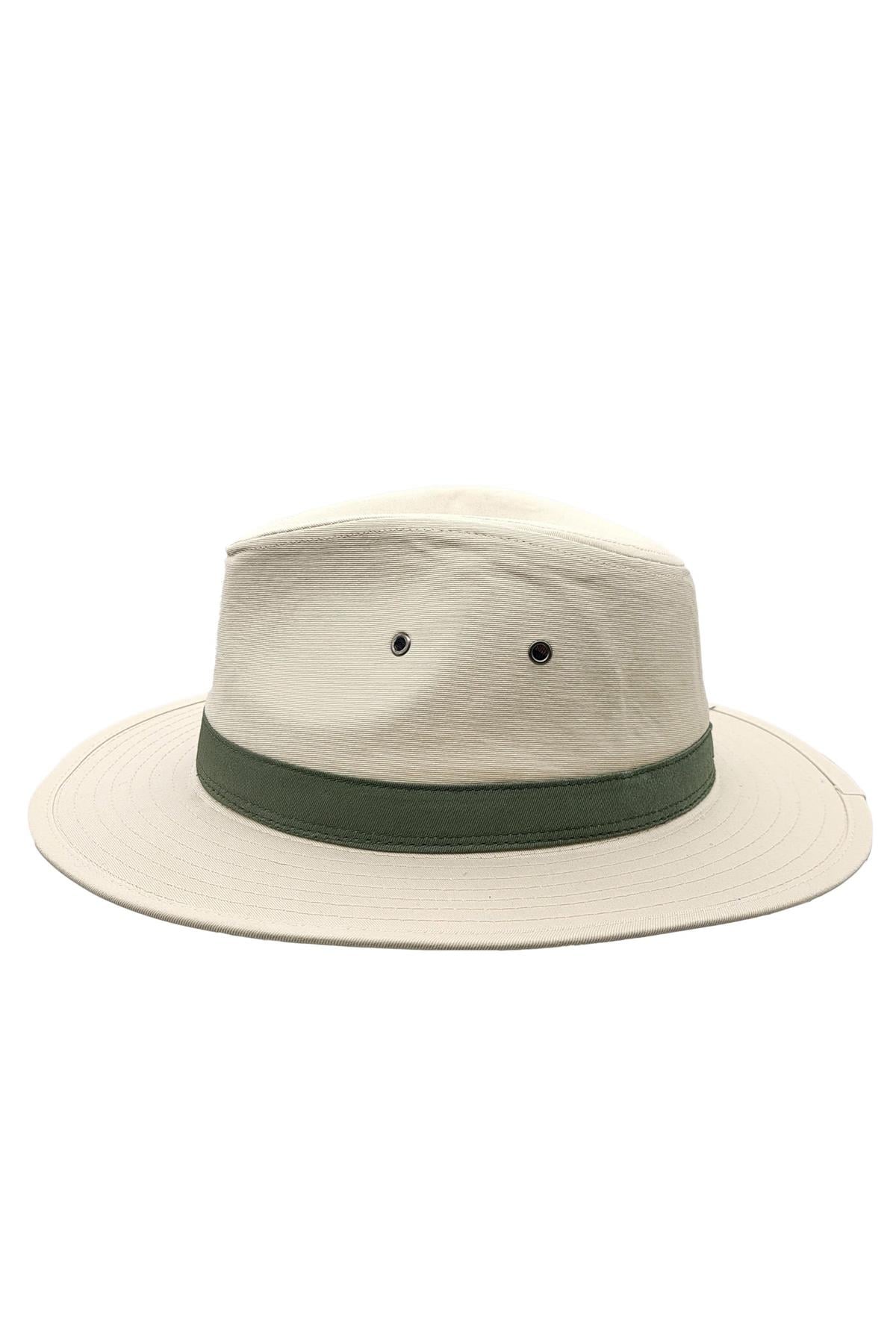 Külah Kadın Bej Kumaş Fedora Şapka - Ayarlanabilir KLH7483