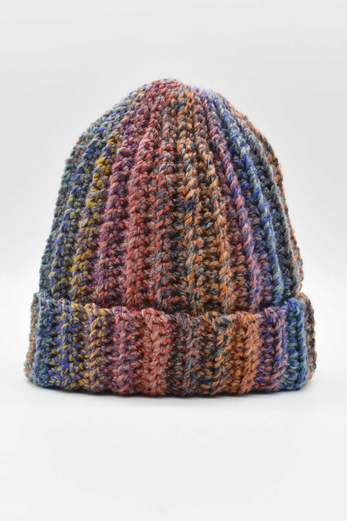 Külah Kadın El Örgüsü Kışlık Yün Bere Turquoise Hat KLH7464
