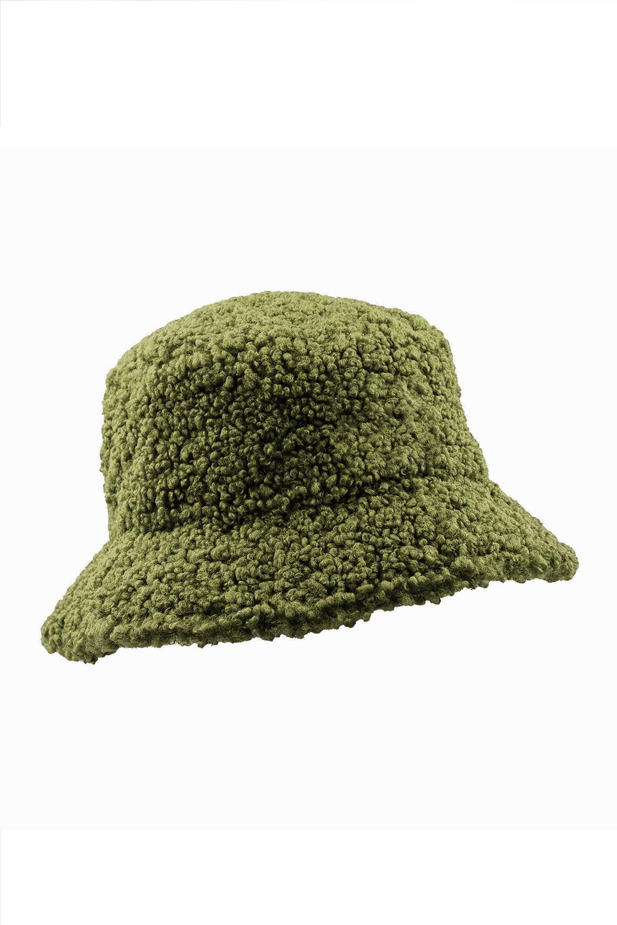 Külah Kadın Haki Kışlık Balıkçı Bucket Şapka KLH7054