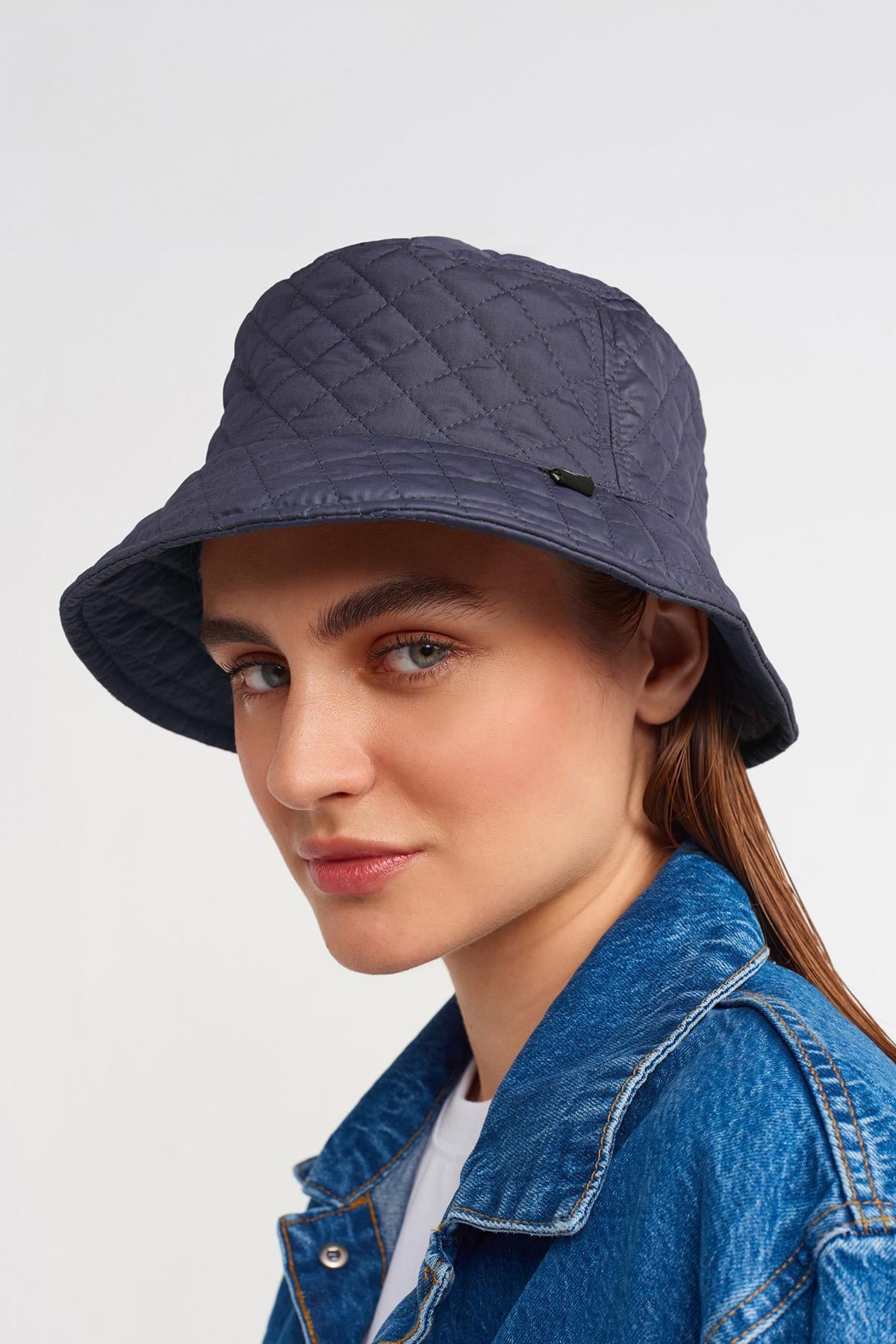 Külah Kadın Kapitoneli Kışlık Bucket Şapka KLH7223