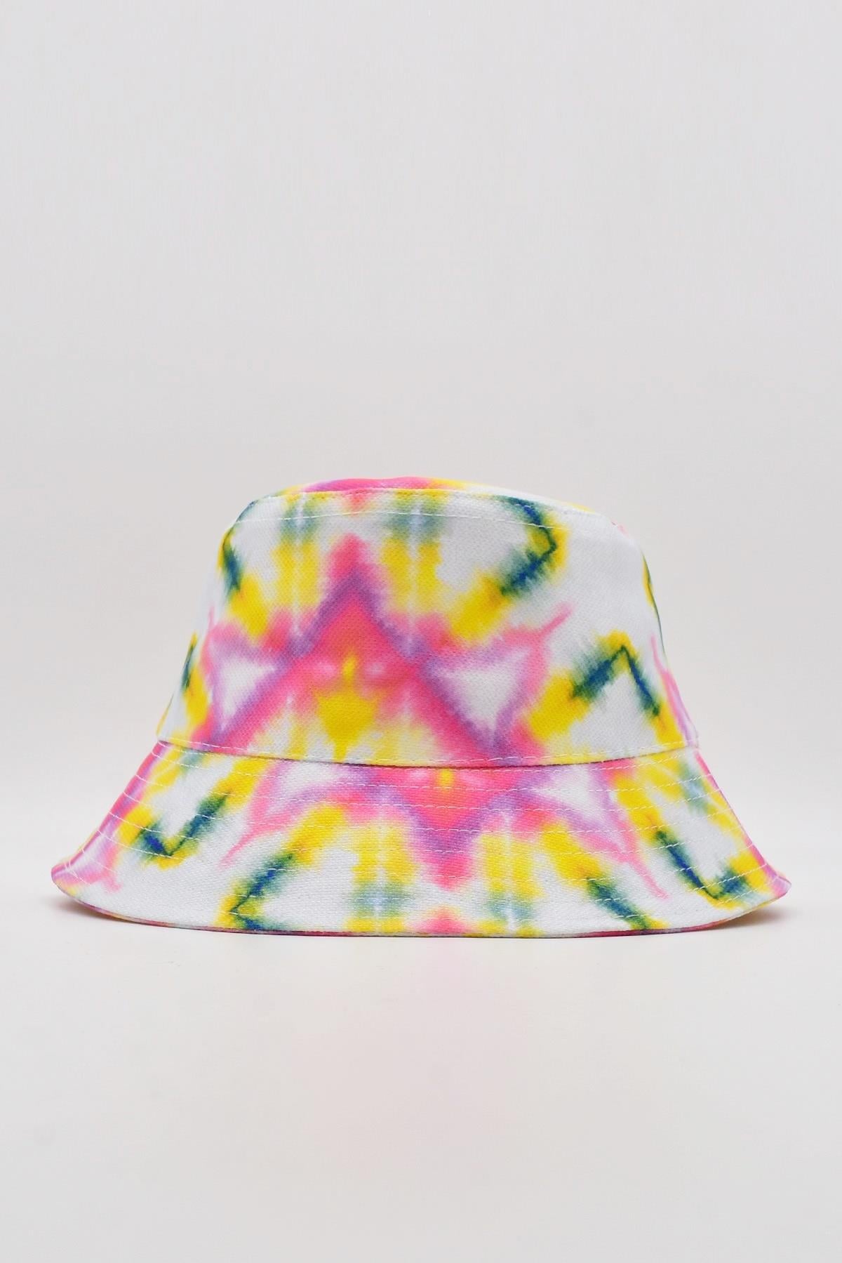 Kadın Pembe Galaxy Desen Kova Balıkçı Şapka Bucket Hat