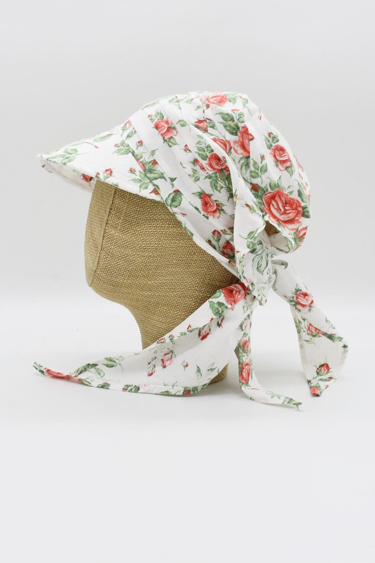 Külah Kadın Safari Bağlamalı Eşarp Siperli Bandana Plaj Şapkası KLH7014