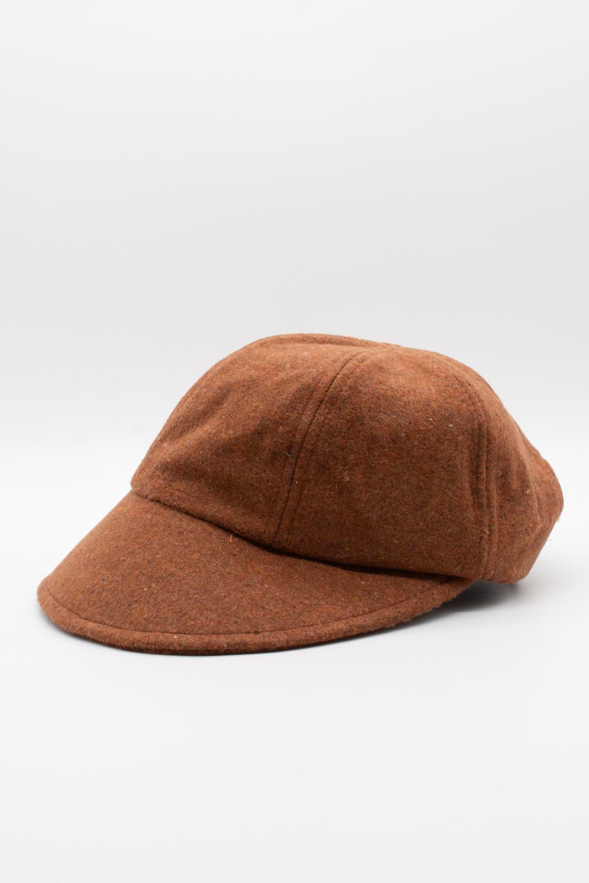 Külah Kadın Yünlü Vintage Geniş Siperli Retro Kışlık Şapka KLH7467