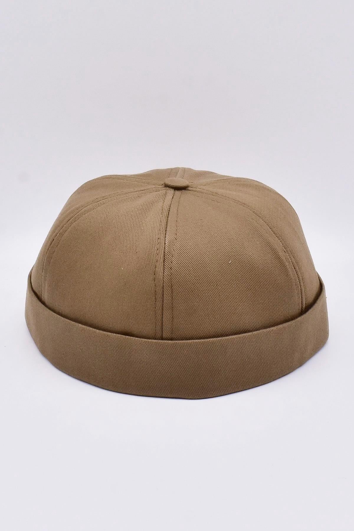 Brown %100 Cotton Cap Docker Hat