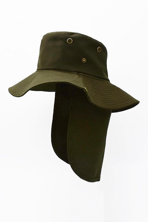 Külah Outdoor Uv Güneş Koruyucu Şapka Haki Lejyoner Safari Şapkası KLH7484