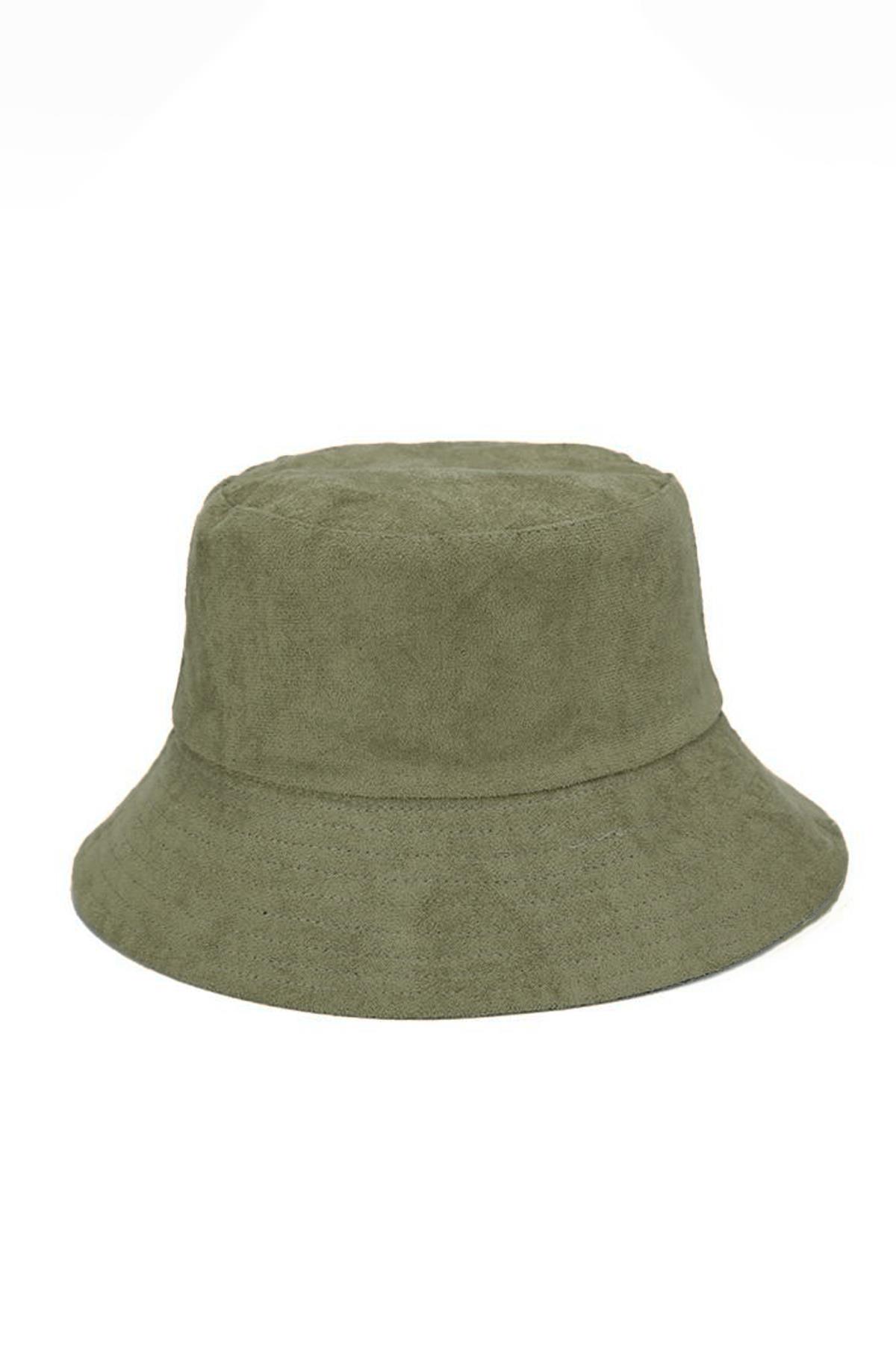 Külah Unisex Süet Dokulu Basic Kova Bucket Model Şapka KLH7479