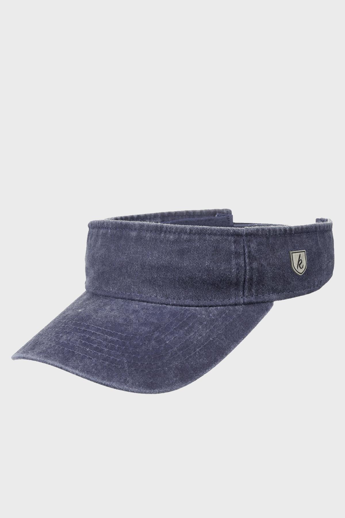 Külah Yıkamalı Denim Pamuklu Vizör Şapka - Kadın/Erkek - İlkbahar/Yaz Sporcu Tenis Kep KLH7491