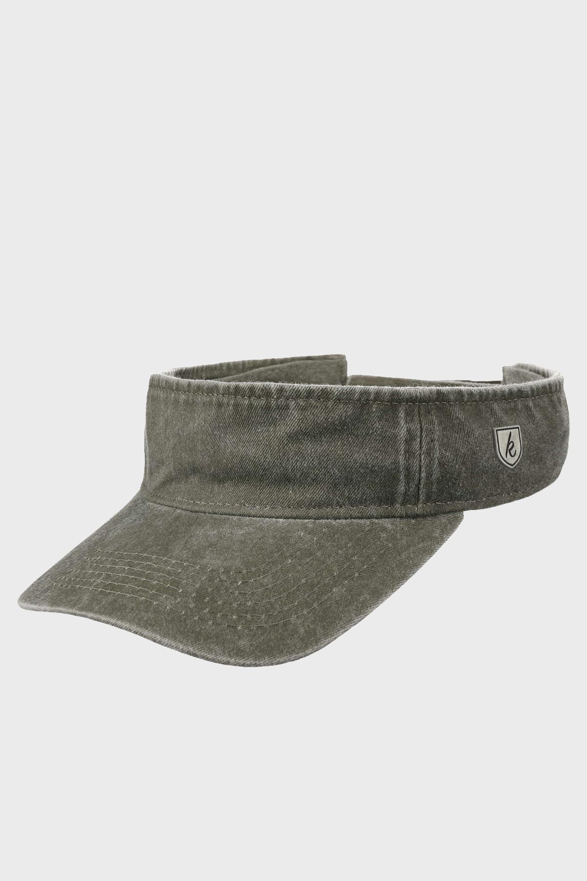 Külah Yıkamalı Denim Pamuklu Vizör Şapka - Kadın/Erkek - İlkbahar/Yaz Sporcu Tenis Kep KLH7491