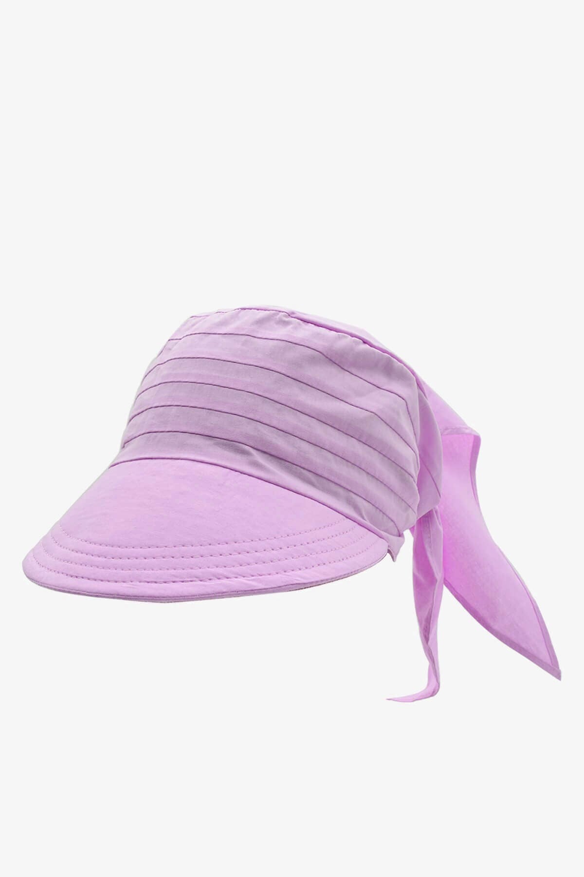 Women's Safari Tied Scarf Bandana Beach Hat - Purple