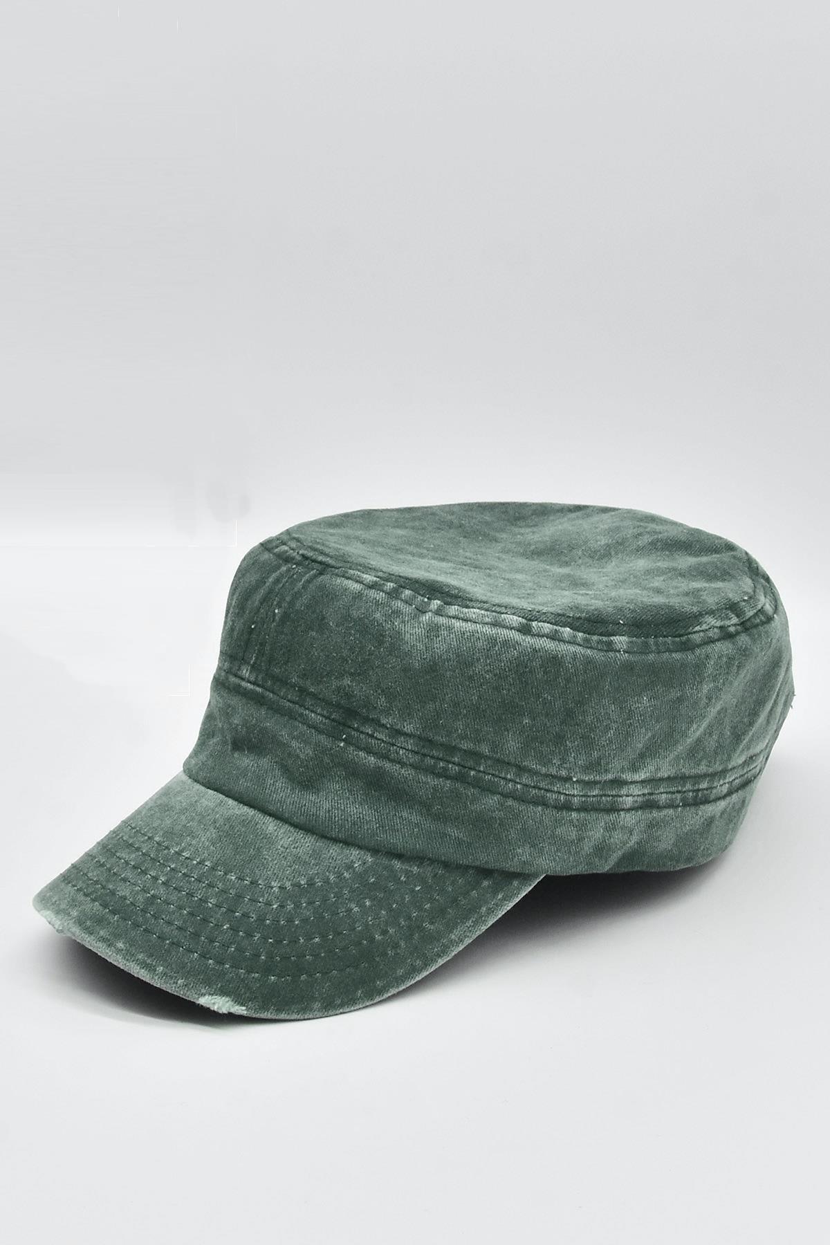 Külah Erkek Castro Şapka Kasket Eskitme Kep-Yeşil KLH6690