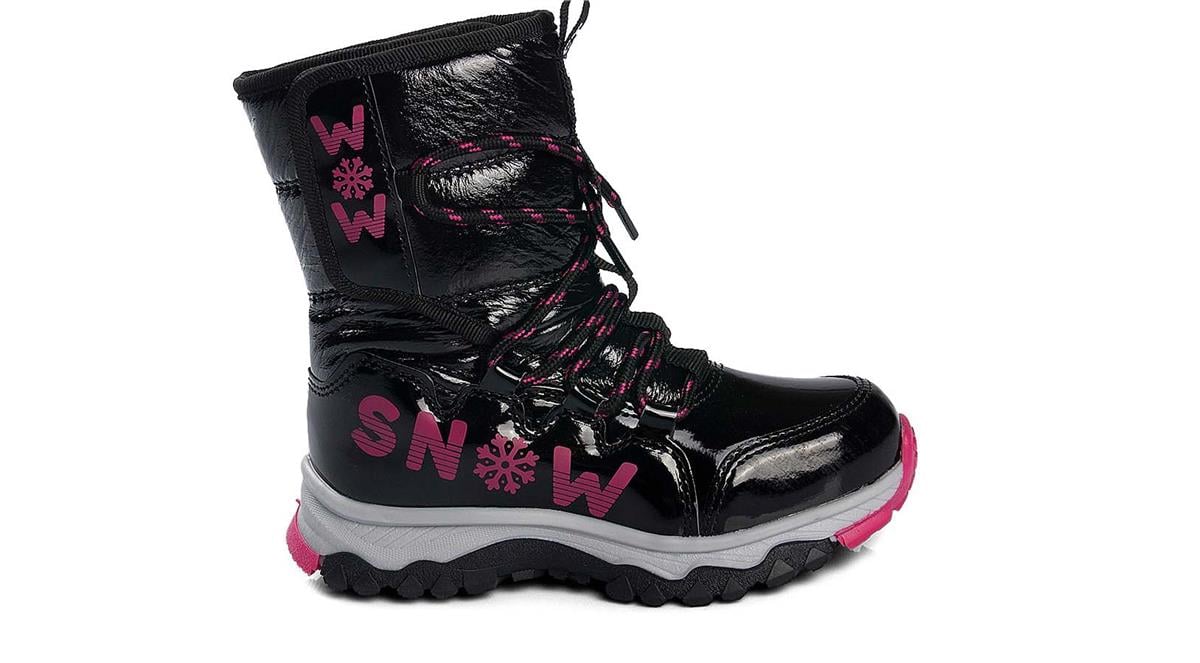 Toptan Bot Ayakkabı Toptan POLACT PO 24081 F   31-35   SİYAH FUŞYA - Dumanlar Ayakkabı Dumanlar