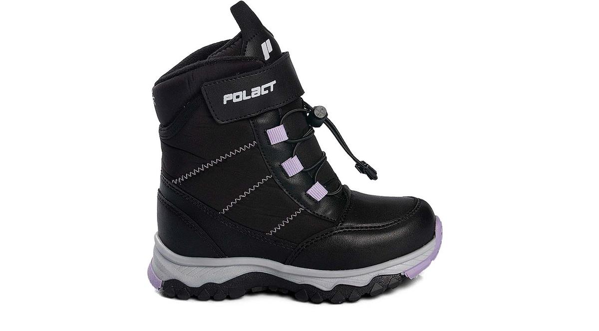 Toptan Bot Ayakkabı Toptan POLACT PO 24080 F   31-35   SİYAH LİLA - Dumanlar Ayakkabı Dumanlar
