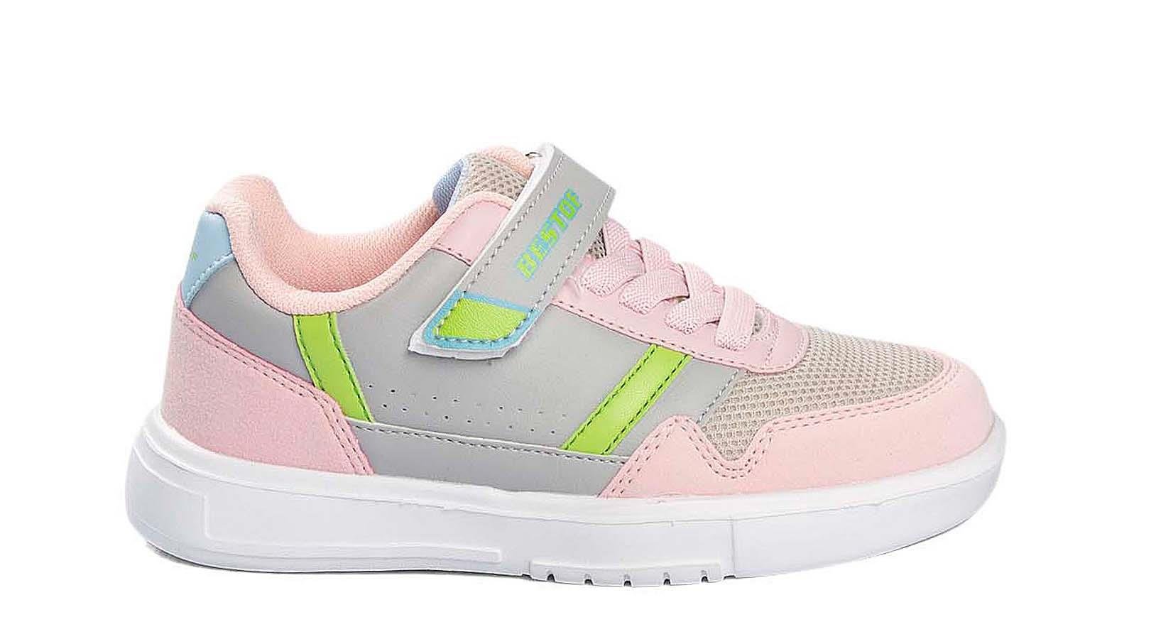 Toptan Spor Ayakkabı Toptan BESTOF BO 147 F ANORAK   31-35   BUZ PUDRA - Dumanlar Ayakkabı Dumanlar