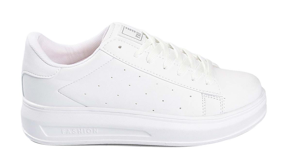 Toptan Spor Ayakkabı Toptan DARKSTEP DS 156 Z   36-40   BEYAZ - Dumanlar Ayakkabı Dumanlar