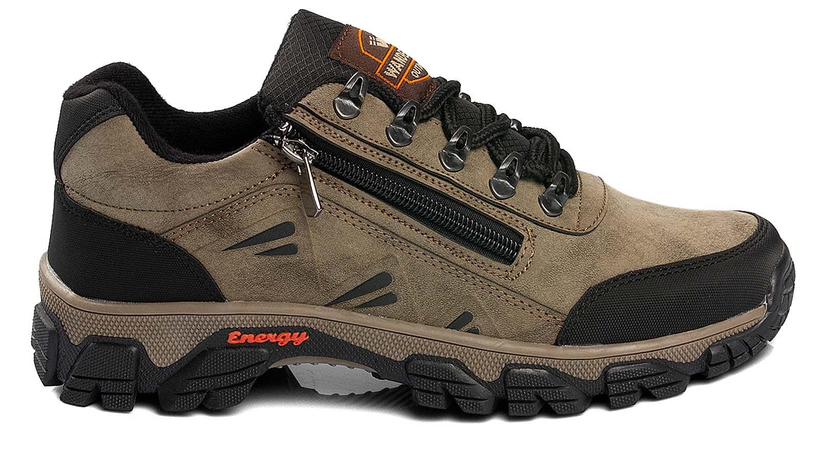 Toptan TREKKING Ayakkabı Toptan W.FULL WD 3007 M TRK   40-44   VİZON SİYAH - Dumanlar Ayakkabı Dumanlar