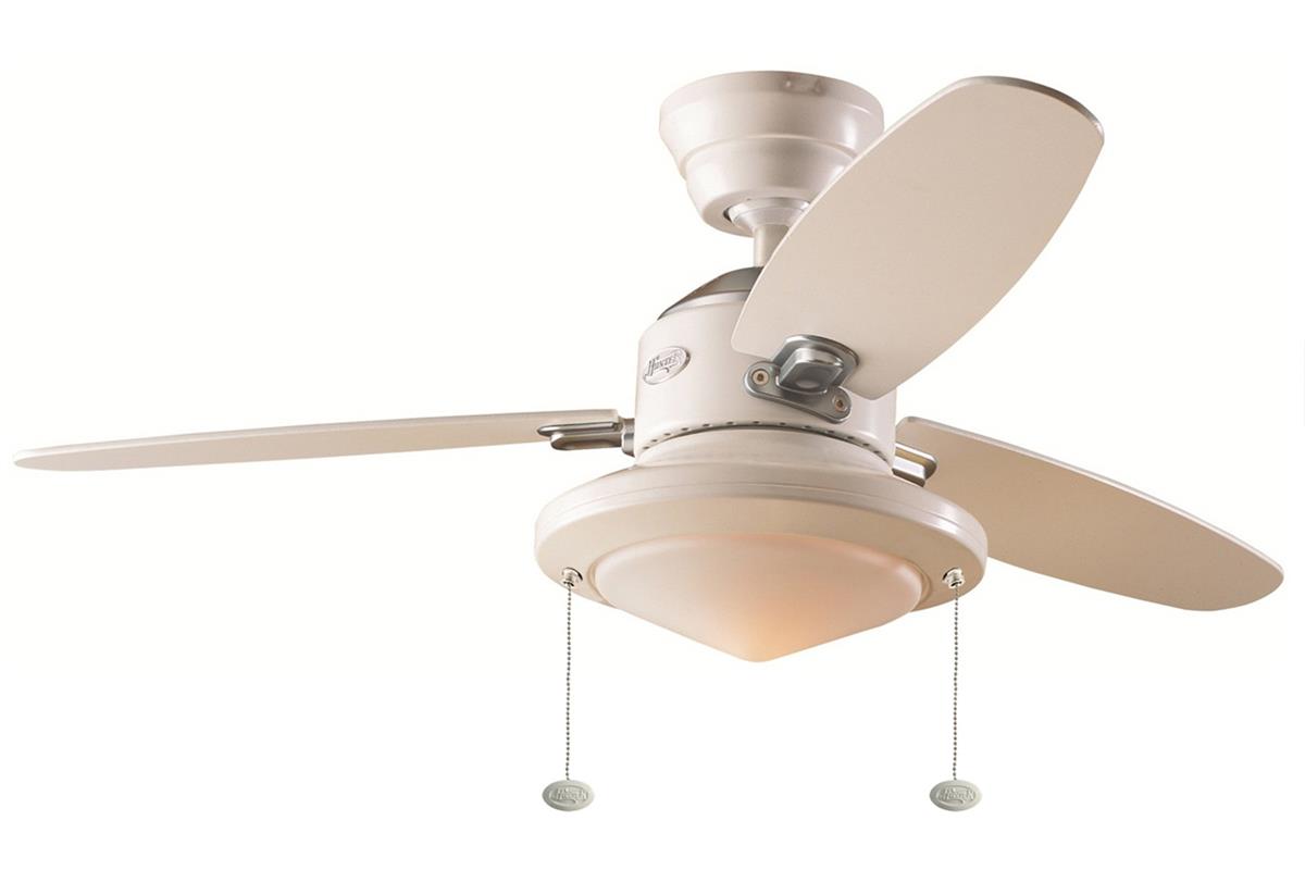 Merced Tebeşir Beyazı - 112 Cm. Aydınlatmalı Zincirli Tavan VantilatörüHunterFan