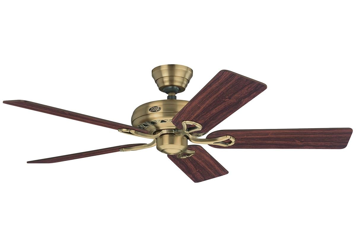 Savoy Antik Pirinç - 132 Cm. Gül Ağacı Kanatlı Tavan VantilatörüHunterFan