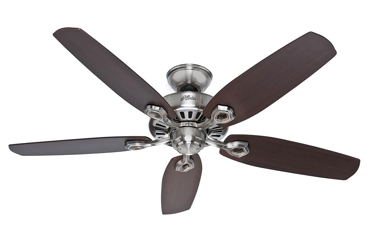 Builders Elite Fırçalanmış Nikel - 132 Cm - Aydınlatmasız Tavan VantilatörüHunterFan