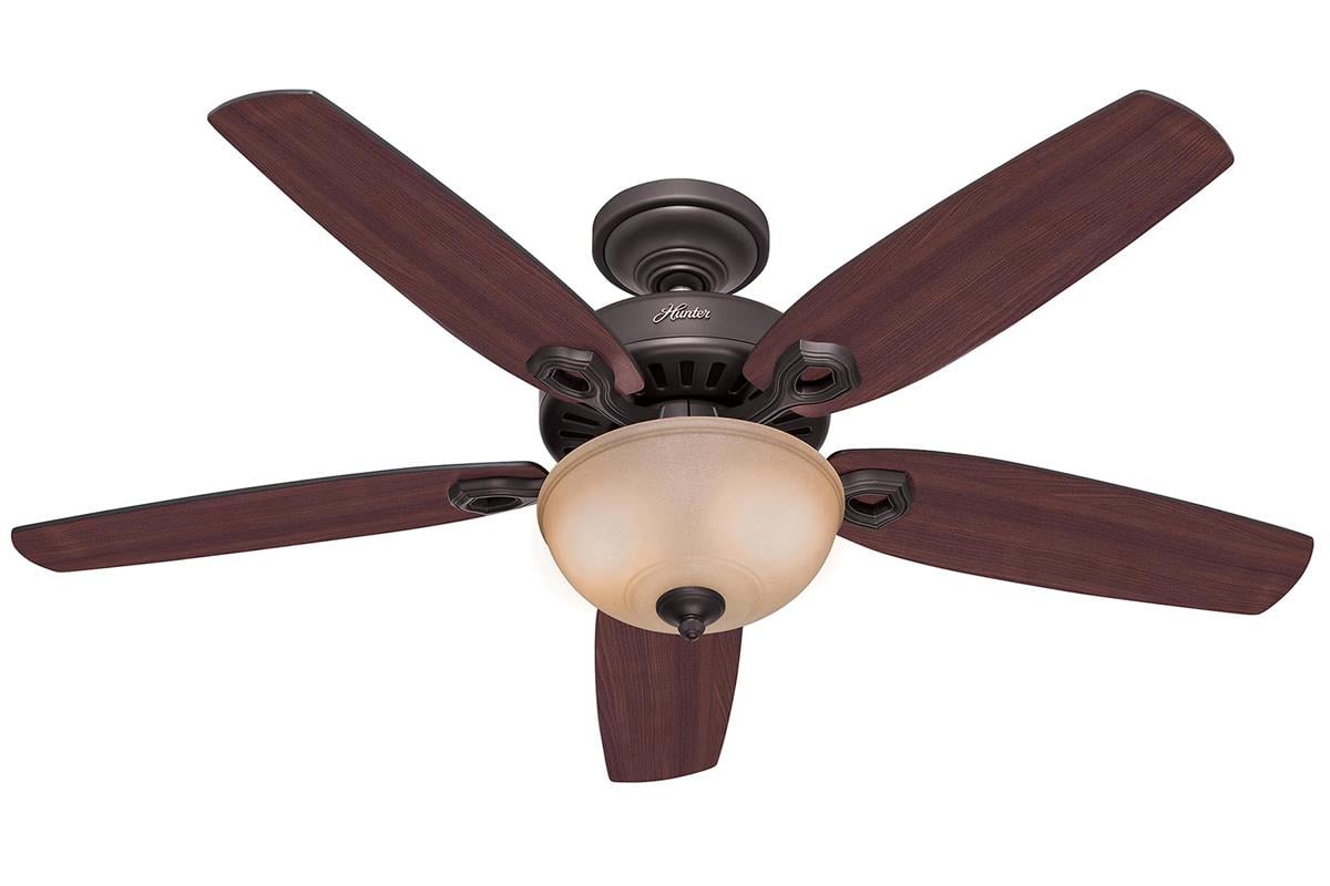 Builders Deluxe Çağdaş Bronz - 132 Cm - Çanak Aydınlatmalı Tavan VantilatörüHunterFan