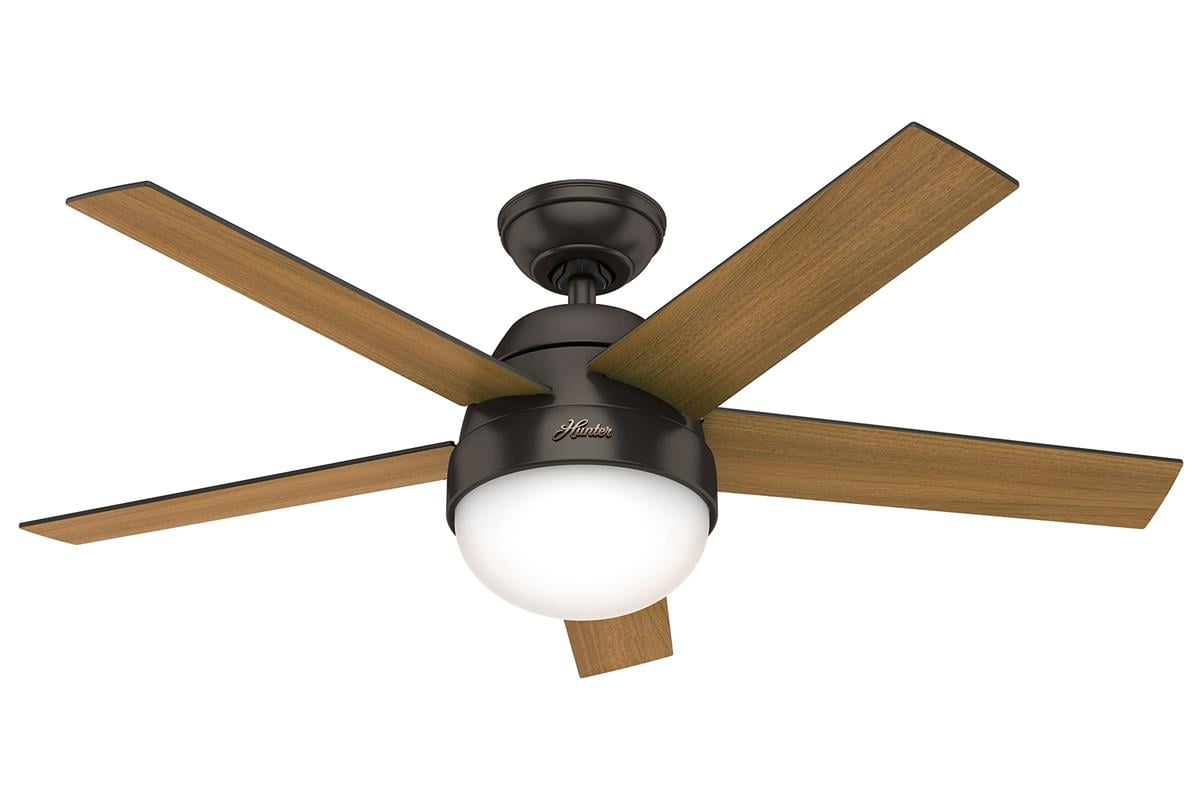 Stile Çağdaş Bronz - 117 Cm. Aydınlatmalı Tavan VantilatörüHunterFan