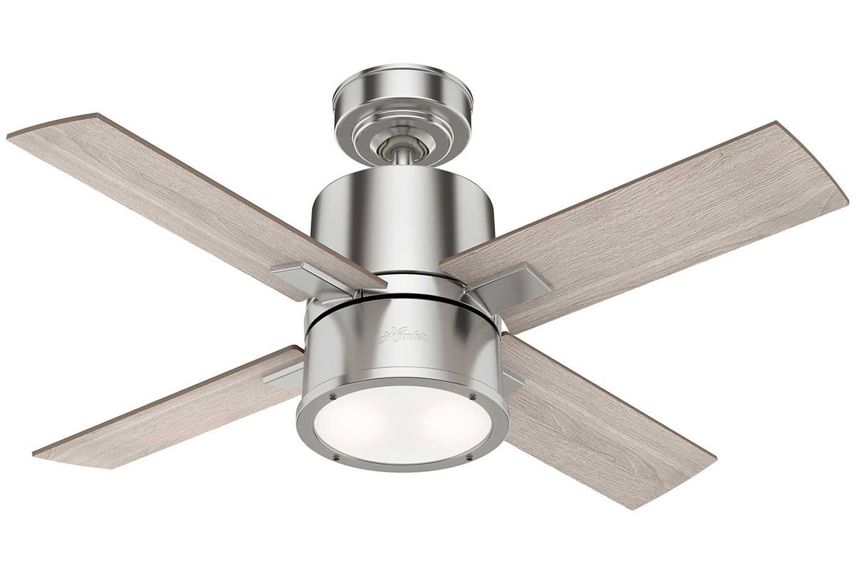 Beck Fırçalanmış Nikel - 107 Cm - Aydınlatmalı Tavan VantilatörüHunterFan