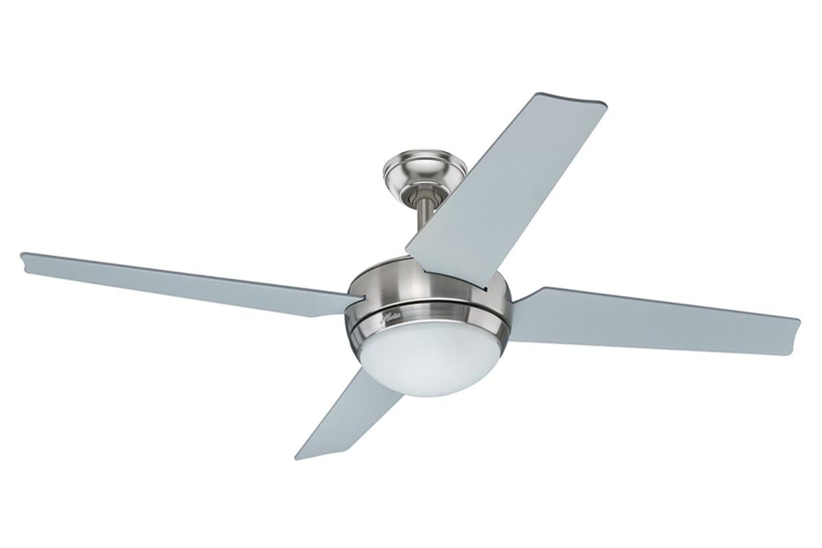 New Sonic Fırçalanmış Nikel - 132 Cm. Aydınlatmalı Tavan VantilatörüHunterFan