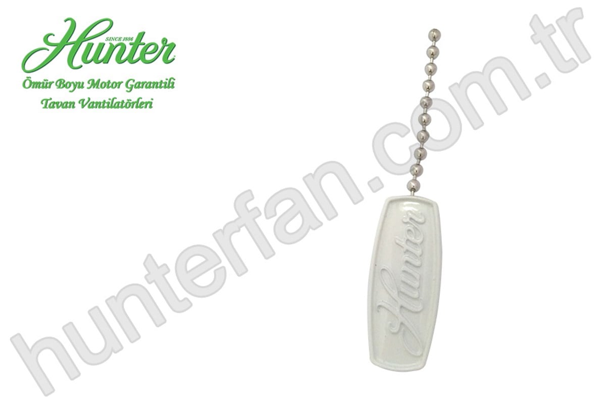 Beyaz Dikey Zincir Topuzu - Logolu