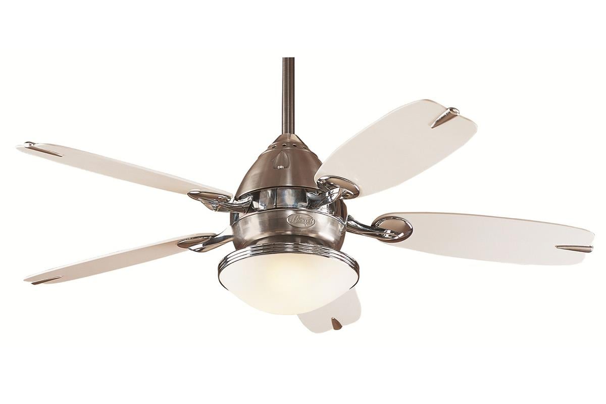 The Retro Fırçalanmış Nikel - 122 Cm. Kumandalı Aydınlatmalı Tavan VantilatörüHunterFan