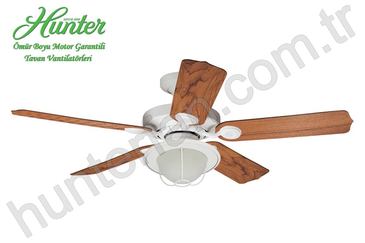 Outdoor Elements II Beyaz - 132 Cm. Dış Mekan Aydınlatmalı Tavan VantilatörüHunterFan