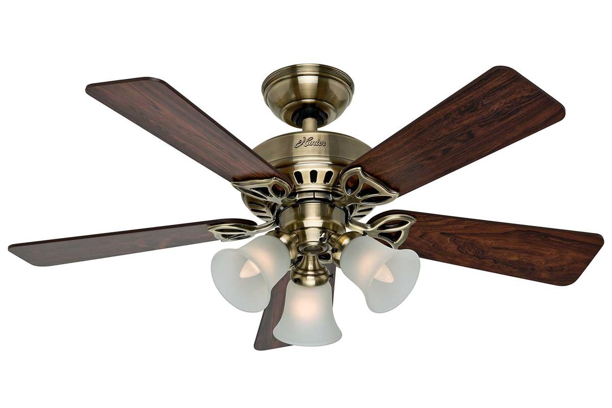 Beacon Hill Antik Pirinç - 107 Cm - Aydınlatmalı Tavan VantilatörüHunterFan