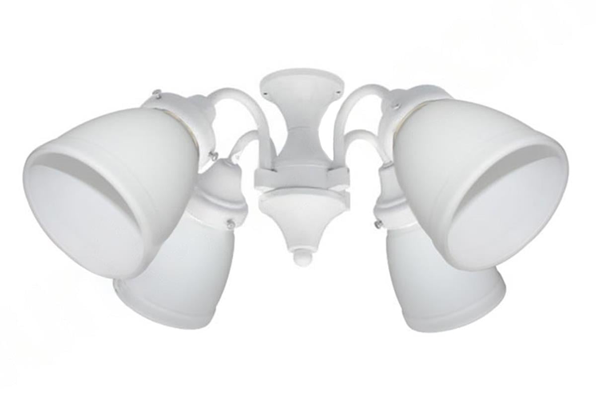 Beyaz Kemerli Camlı 4 lü Beyaz  - 4 Adet 40 Watt E- 14 Duylu AydınlatmaHunterFan