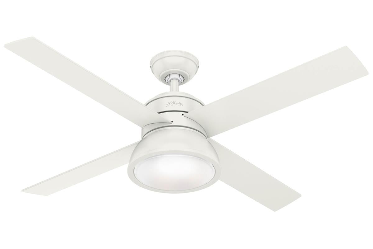 Loki Beyaz - 132 Cm. Aydınlatmalı Tavan VantilatörüHunterFan