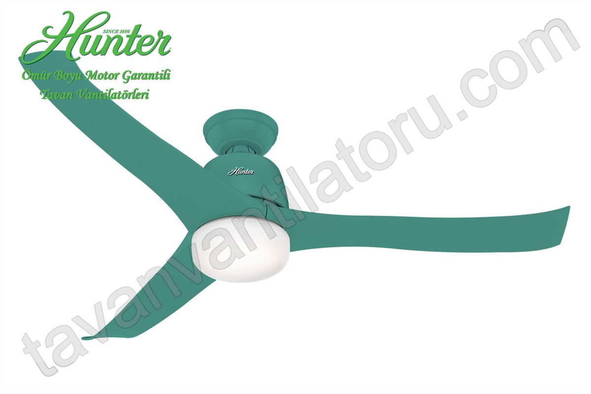 Harmony Nane Turkuaz - 137 Cm. Aydınlatmalı Tavan VantilatörüHunterFan